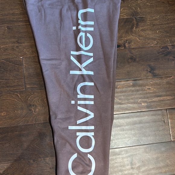 Calvin Klein Womens Sweatpants Plus sz 2X  Logo brown Nwt Drawstring - Picture 2 of 7